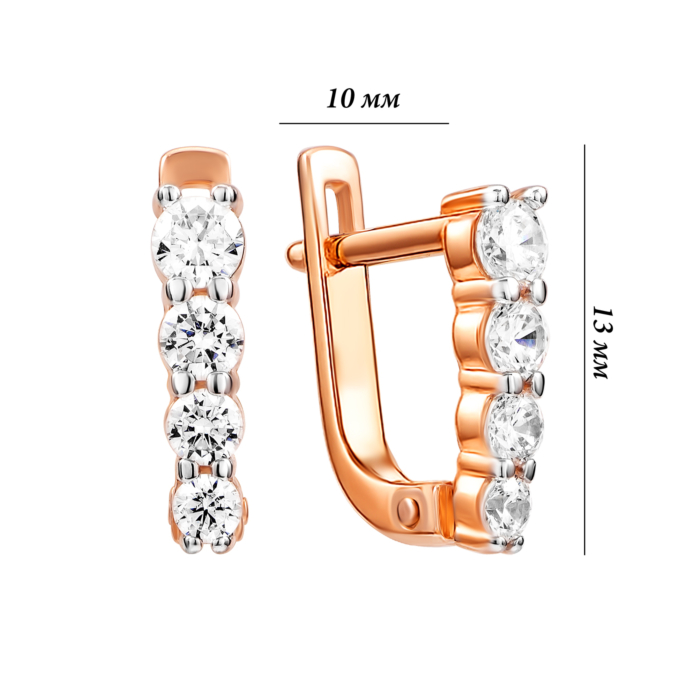 Золотые серьги с фианитами Tesori. Артикул UG521881/01/1/4190