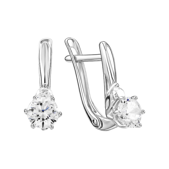 Золоті сережки з фіанітами Tesori. Артикул UG521923/02/1/4186