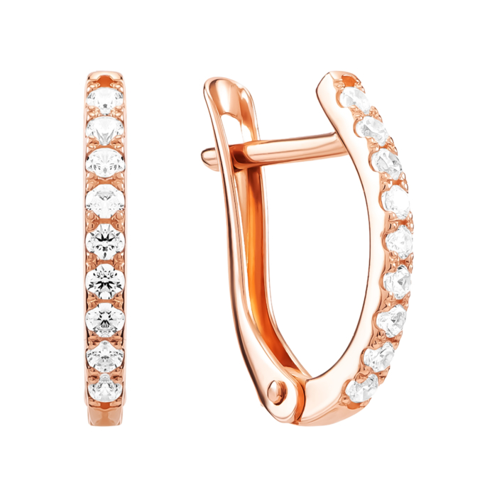 Золотые серьги с фианитами Tesori. Артикул UG522309/01/0/4025