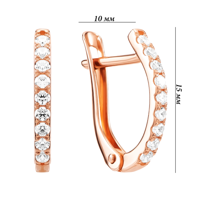 Золотые серьги с фианитами Tesori. Артикул UG522309/01/0/4025