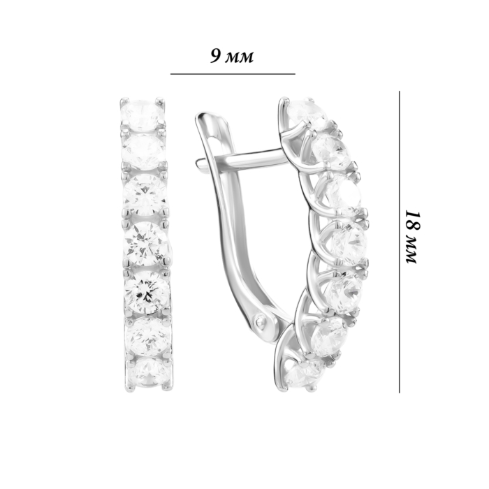 Золотые серьги с фианитами Tesori. Артикул UG522693/02/1/4204