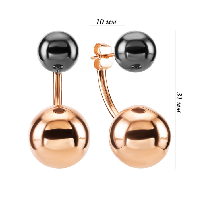 Золотые серьги-джекеты. Артикул UG52/50/879