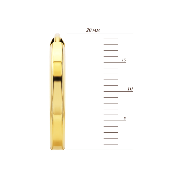 Золотые серьги-конго.Артикул UG52/40/244/2