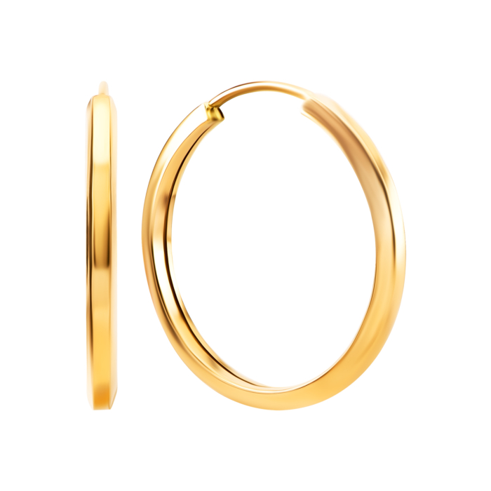 Золоті сережки-конго.Артикул UG52/40/246/2