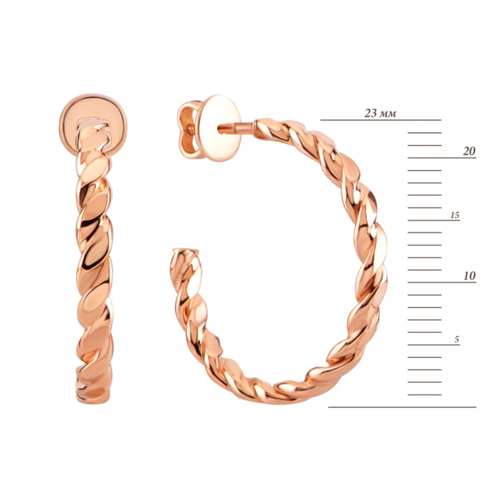 Золоті сережки-конго.Артикул UG52/50/801