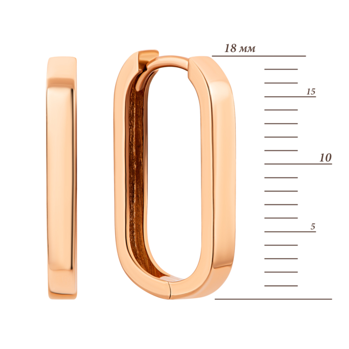 Золоті сережки-конго.Артикул UG52/40/071