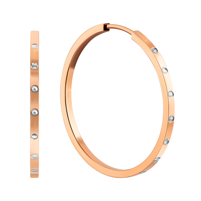 Золоті сережки-конго.Артикул UG52111014104-3