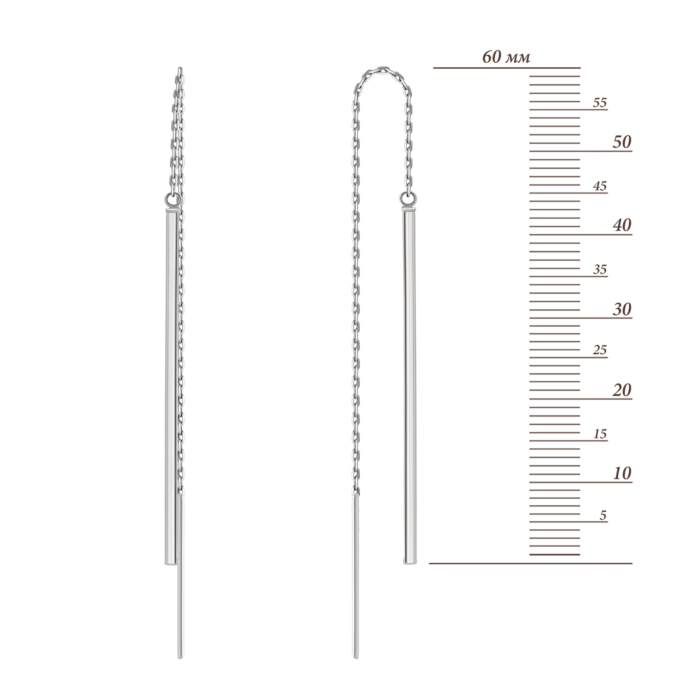 Золоті сережки-підвіски.Артикул UG52/30/043/1