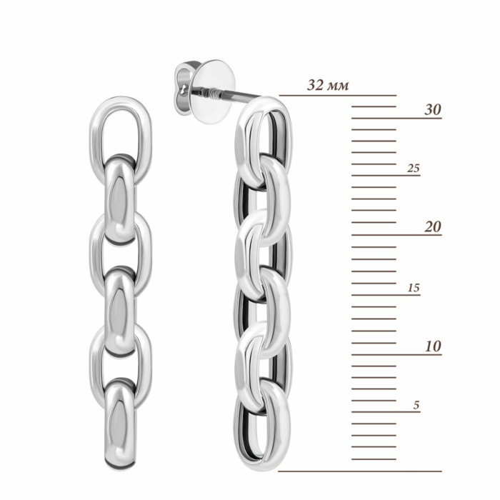 Золотые серьги-подвески. Артикул UG52/50/315/1