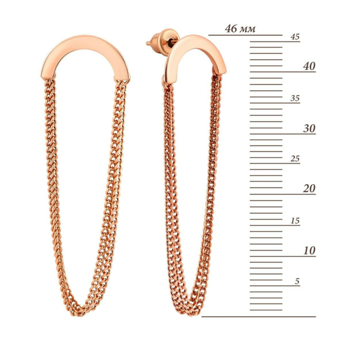 Золоті сережки-підвіски. Артикул UG52/50/269