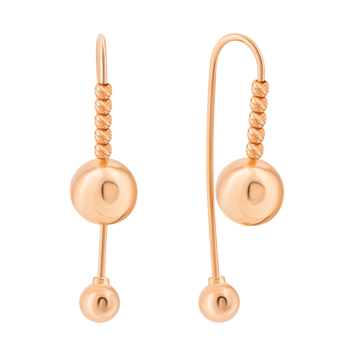 Золотые серьги-протяжки.Артикул UG52112024401