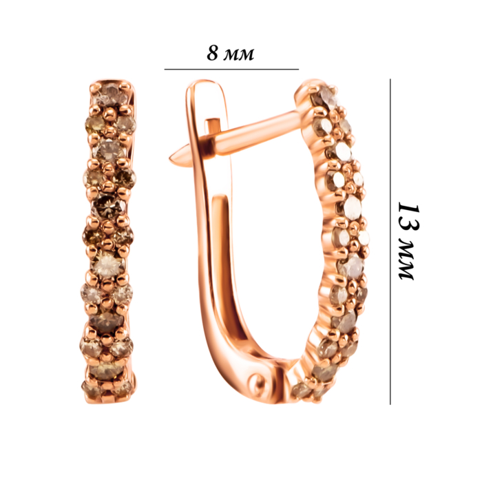 Золоті сережки з діамантами. Артикул UG52192053201 к