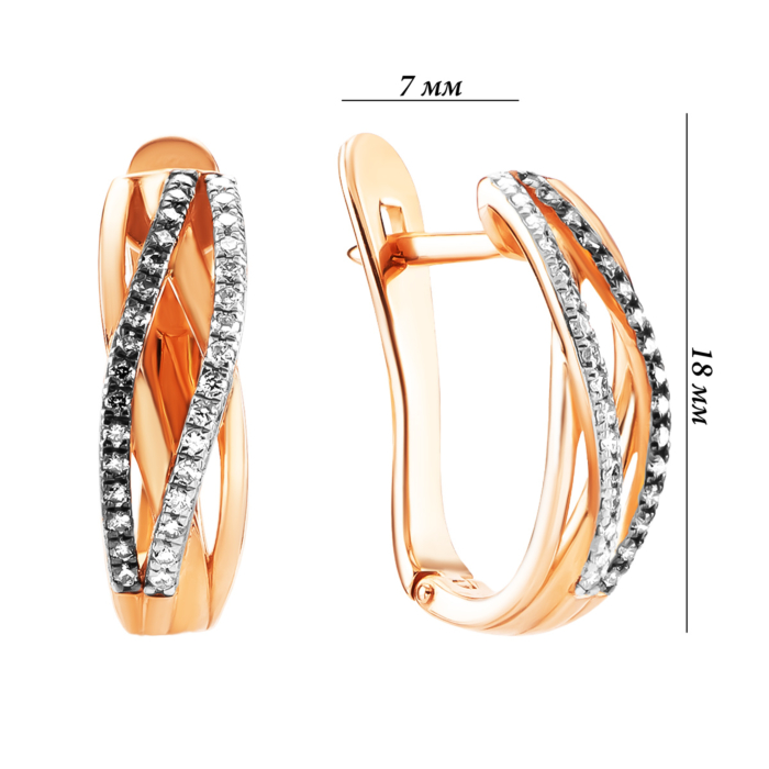 Золоті сережки з діамантами. Артикул UG52190873201 к