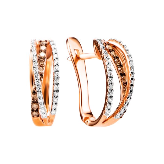 Золотые серьги с бриллиантами. Артикул UG52190878201 к