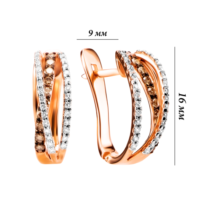 Золотые серьги с бриллиантами. Артикул UG52190878201 к