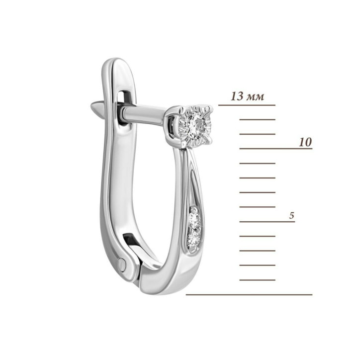 Золоті сережки з діамантами. Артикул UG5B165Б