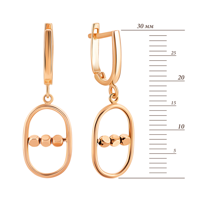 Золоті сережки-підвіски.Артикул UG52/10/186