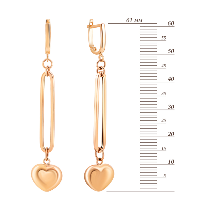 Золотые серьги-подвески.Артикул UG52/10/244