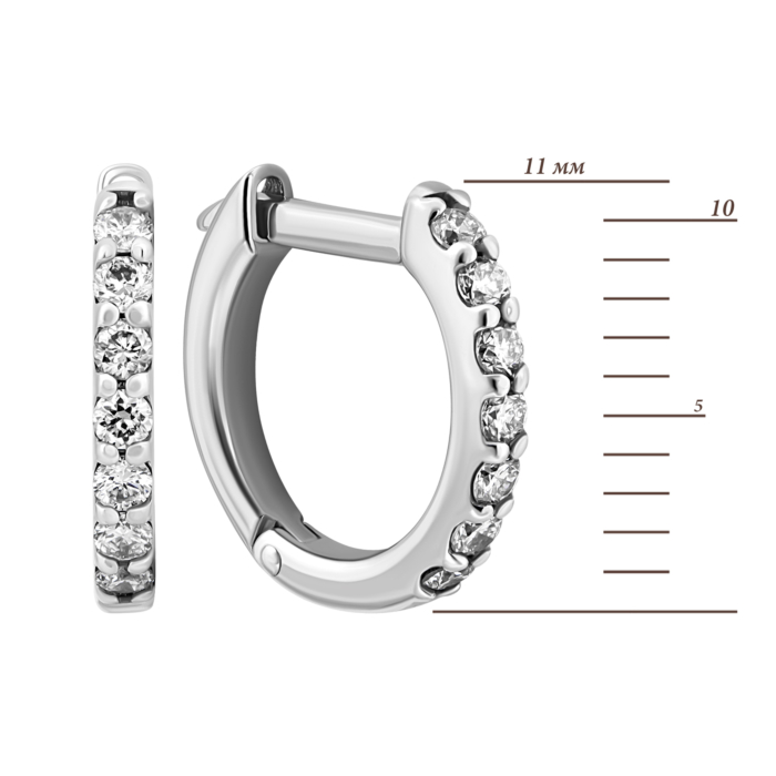 Золотые серьги с бриллиантами.Артикул UG52106552202