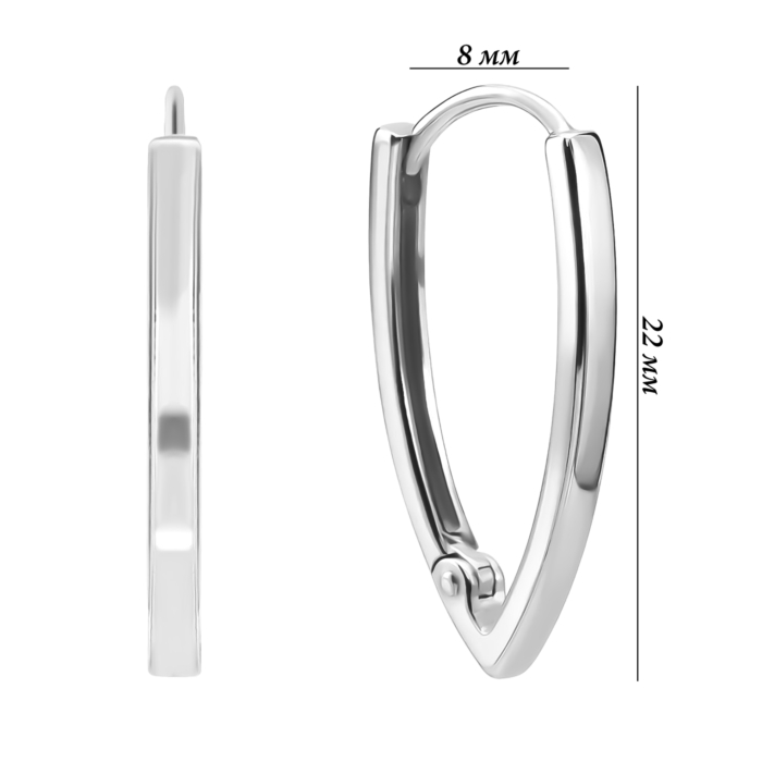 Золоті сережки-конго. Артикул UG520/0051/02/01/02