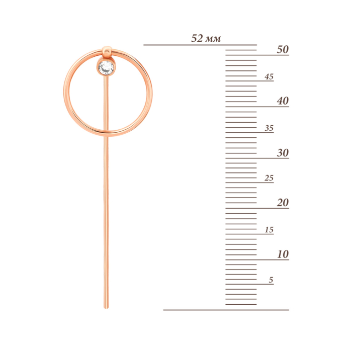 Золотые серьги с фианитами.Артикул UG52111023101