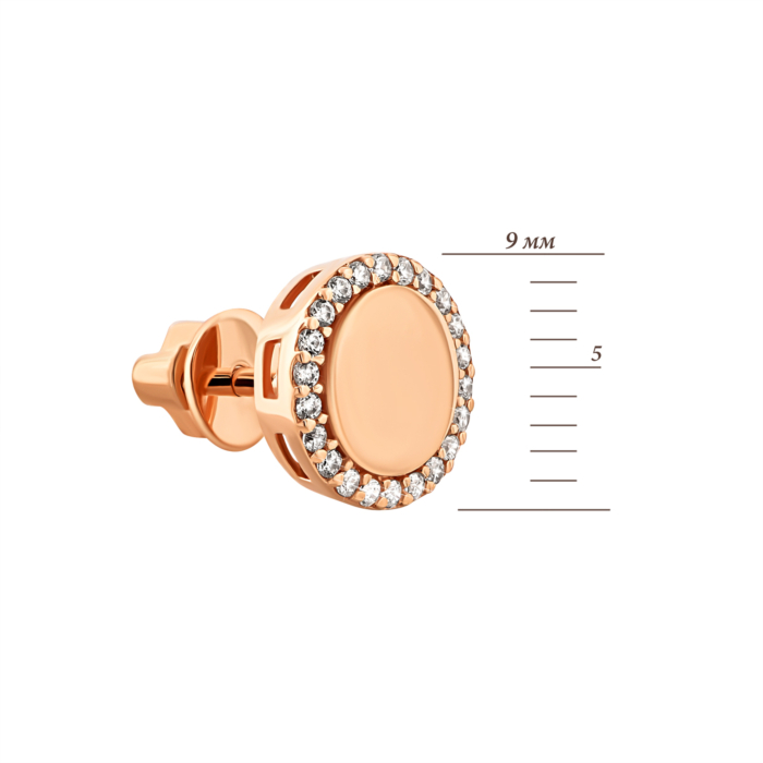 Золоті сережки з фіанітами.Артикул UG5213661