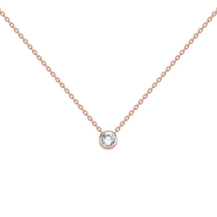 Золотое колье с бриллиантом.Артикул UG57111632201