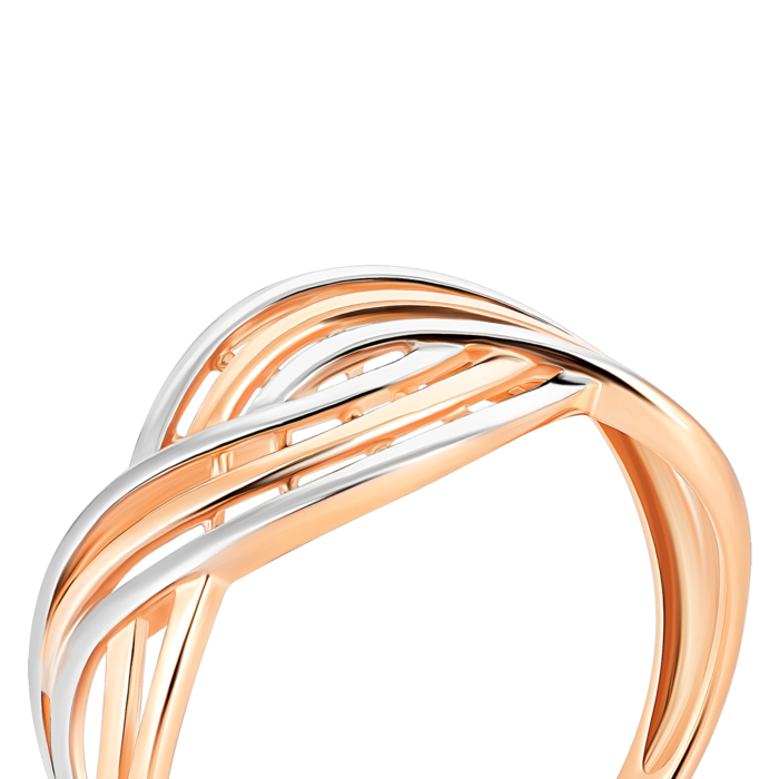 Золота каблучка без вставки. Артикул UG5КБ802(зв)