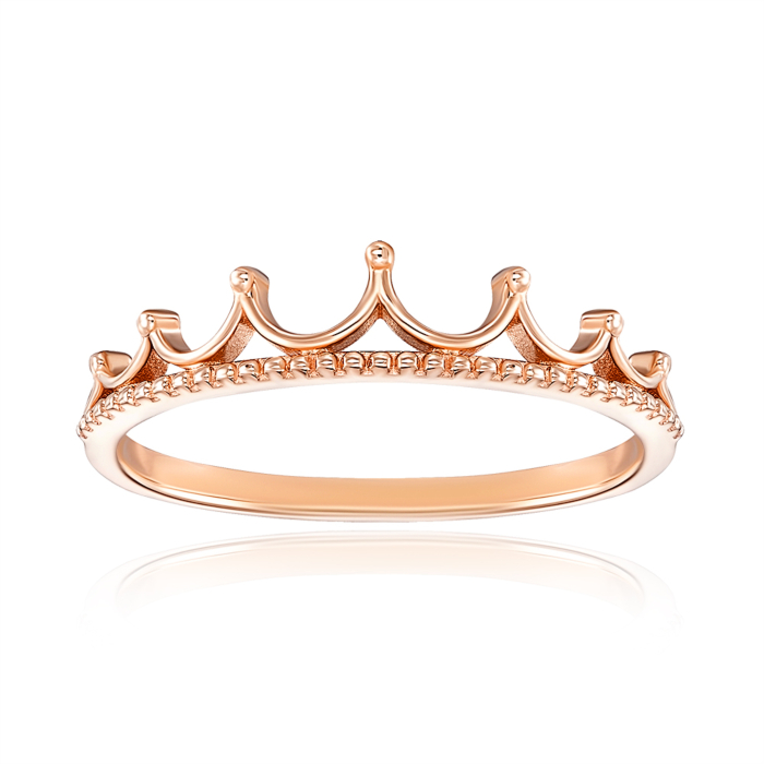 Золота каблучка «Корона» без вставки. Артикул 13423/01/0