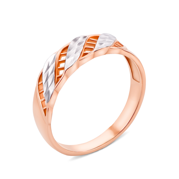 Золота каблучка з алмазною гранню (12049 с)