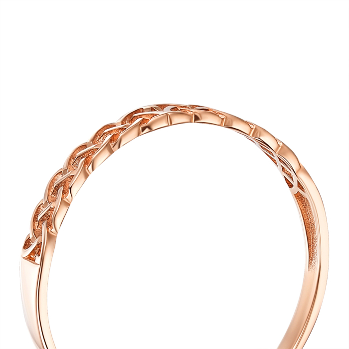 Золотое кольцо с алмазной гранью. Артикул 13414/01/0