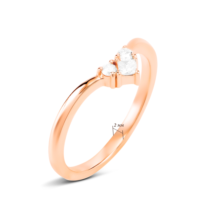 Золота каблучка з діамантами. Артикул UG51111019401 D