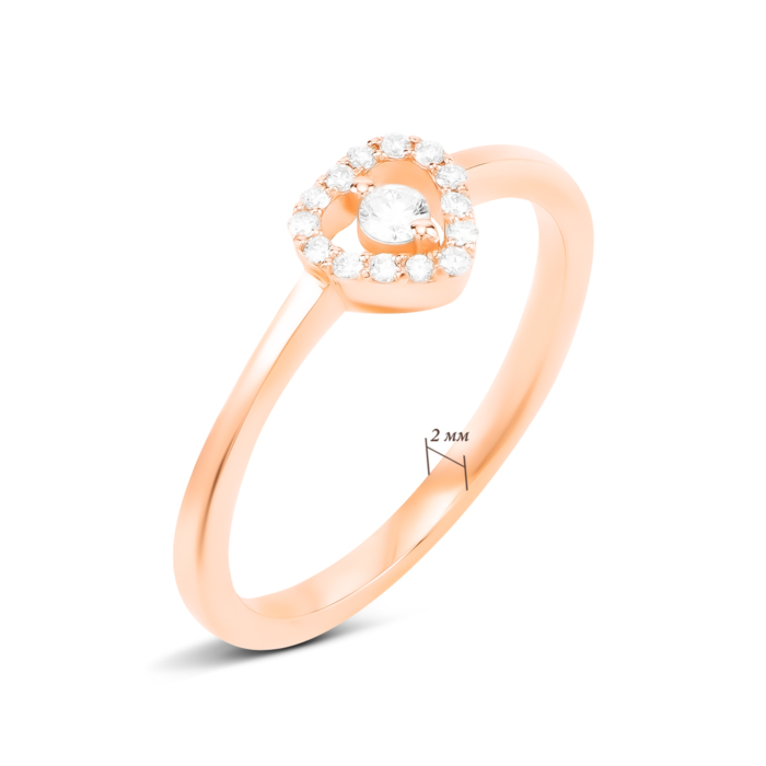 Золотое кольцо с бриллиантами. Артикул UG51111019501 D