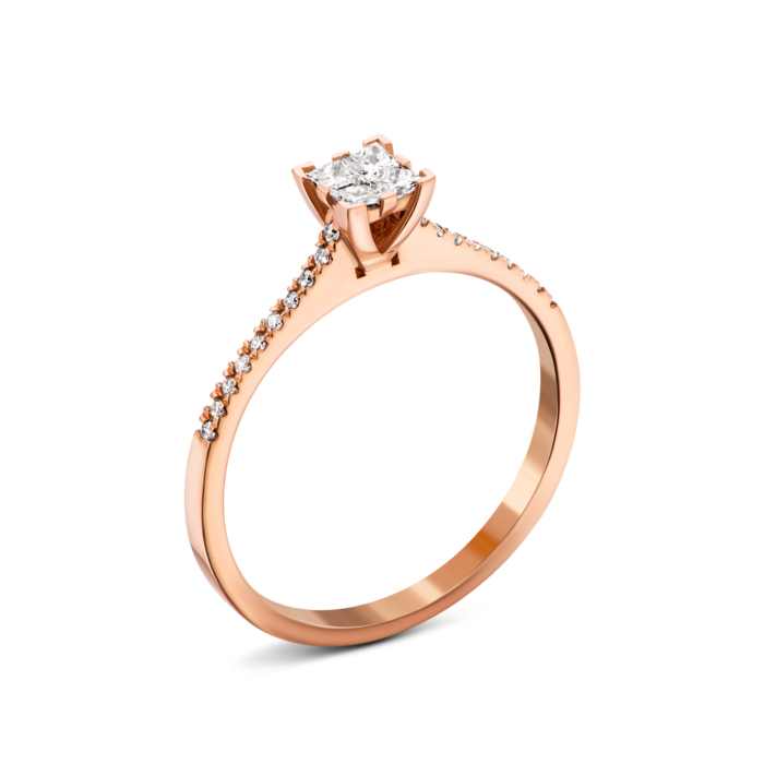 Золота каблучка з діамантами.Артикул UG51111511001