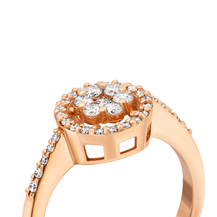 Золота каблучка з діамантами.Артикул UG51111511801