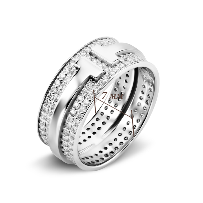 Золота каблучка з діамантами. Артикул UG51111645202