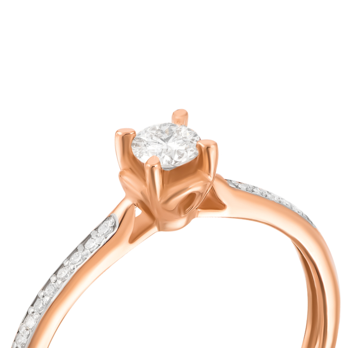 Золотое кольцо с бриллиантами.Артикул UG51191587201