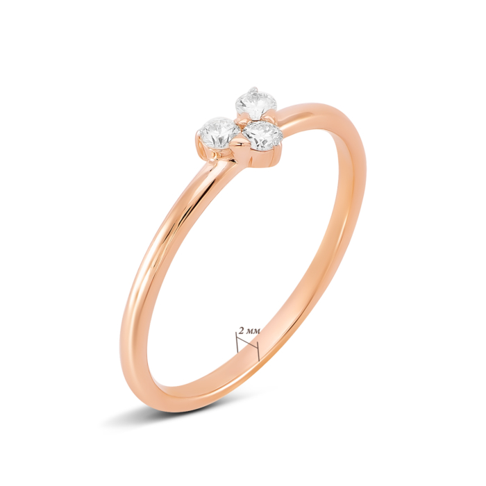 Золотое кольцо с бриллиантами. Артикул UG51192177201