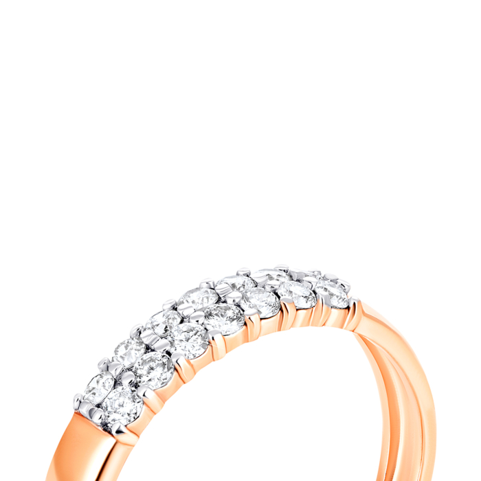 Золотое кольцо с бриллиантами. Артикул UG512054