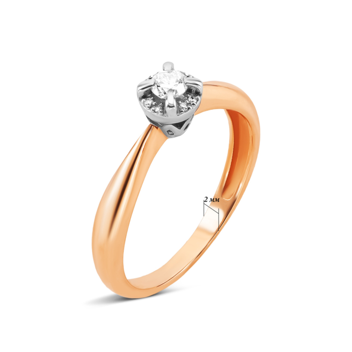 Золота каблучка з діамантами. Артикул UG5180007/10/00/0062