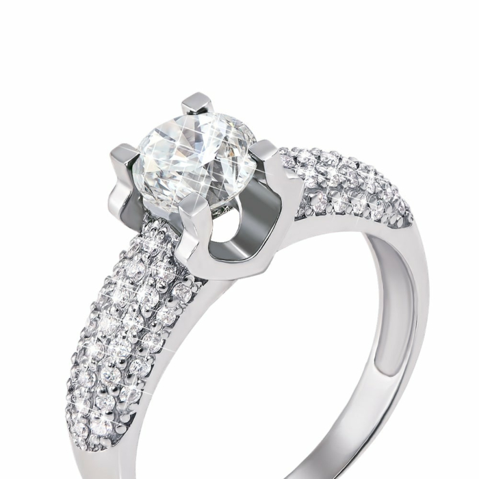 Золотое кольцо с бриллиантами. Артикул 52234/02/1/8246