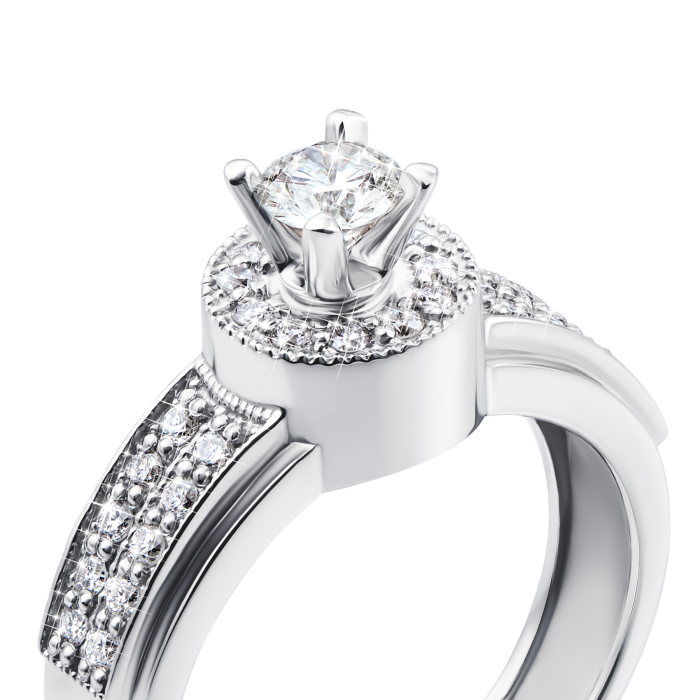 Золота каблучка з діамантами (52339/02/1/8211)