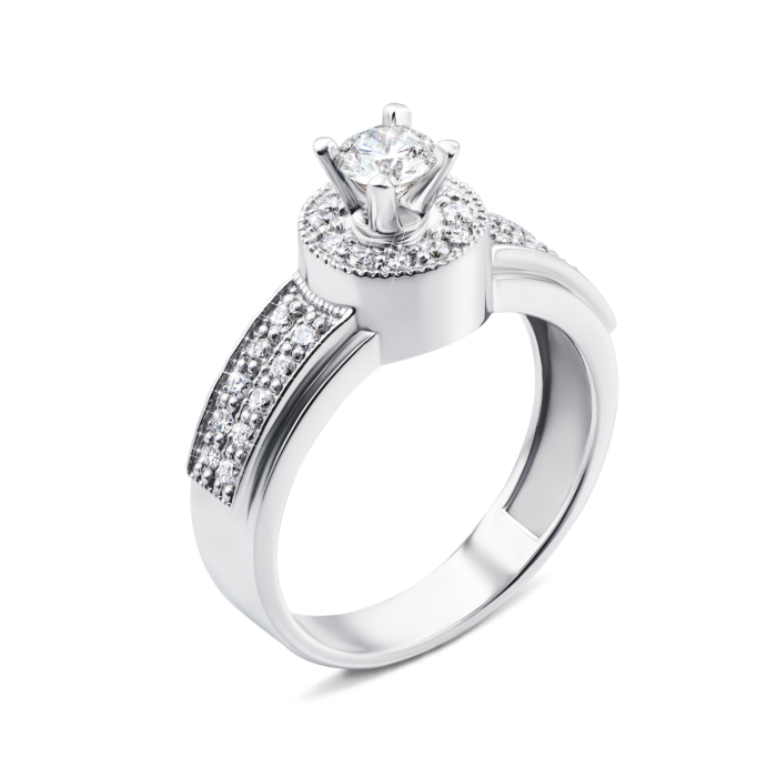 Золота каблучка з діамантами (52339/02/1/8211)