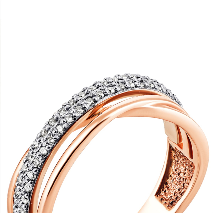 Золотое кольцо с бриллиантами. Артикул UG553289/0.8S