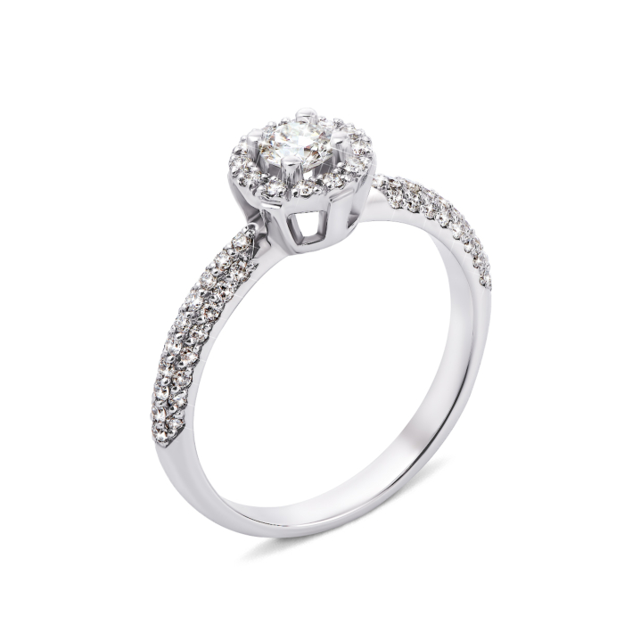 Золота каблучка з діамантами (53424/02/1/8067)