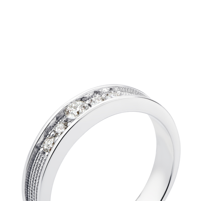 Золота каблучка з діамантами (53426/02/1/8091)