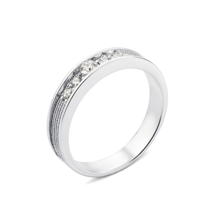 Золота каблучка з діамантами (53426/02/1/8091)