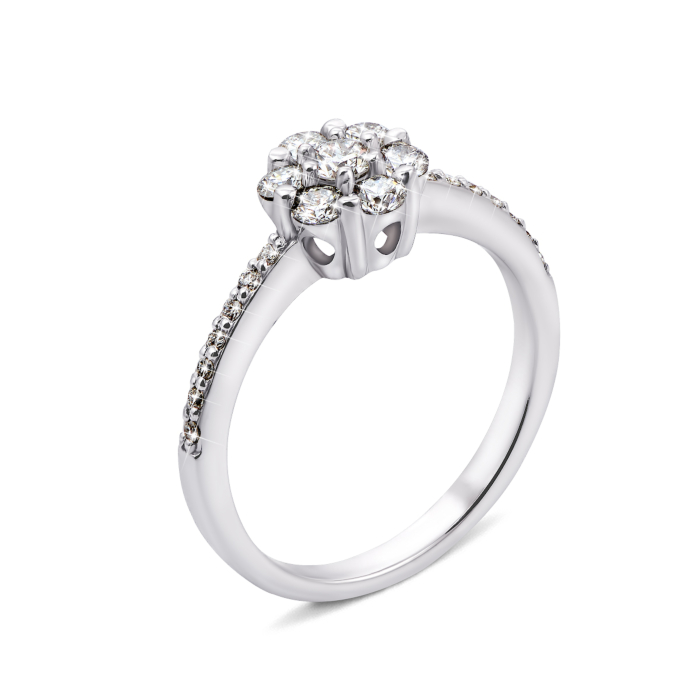 Золота каблучка з діамантами (53428/02/1/8544)