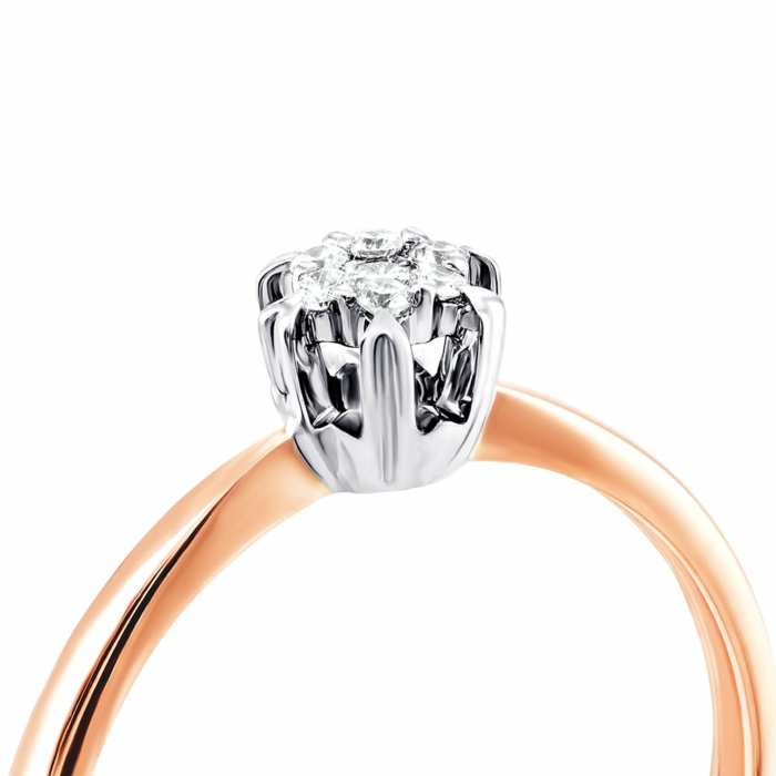 Золота каблучка з діамантами. Артикул UG5880173