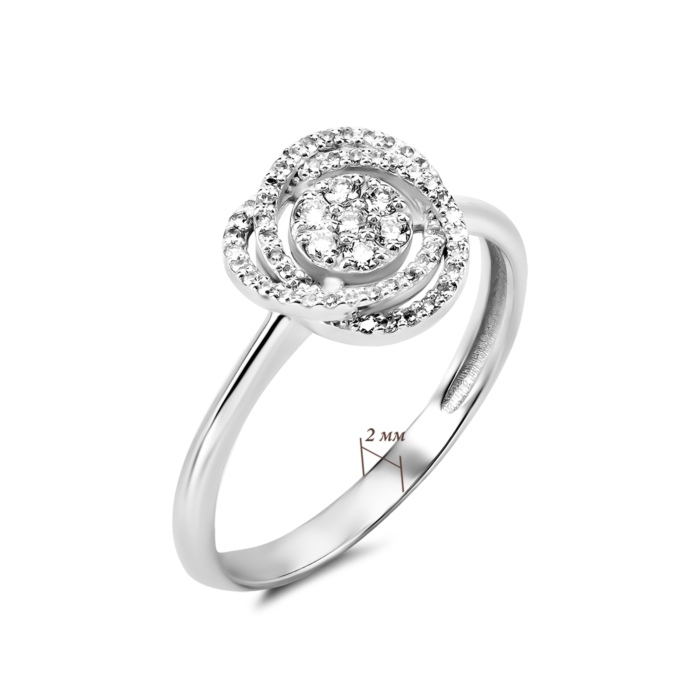 Золотое кольцо с бриллиантами. Артикул UG51190307202